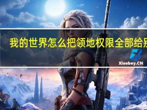 我的世界怎么把领地权限全部给别人（我的世界领地怎么给别人全部权限）