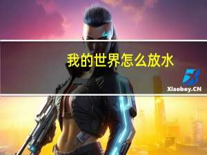 我的世界怎么放水