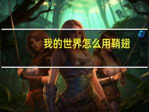 我的世界怎么用鞘翅