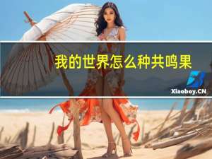 我的世界怎么种共鸣果