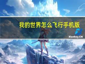 我的世界怎么飞行手机版