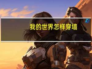 我的世界怎样穿墙