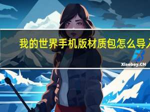 我的世界手机版材质包怎么导入