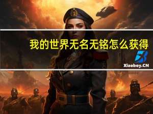 我的世界无名无铭怎么获得（我的世界无名无铭怎么做）