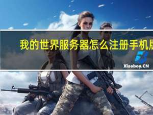 我的世界服务器怎么注册手机版