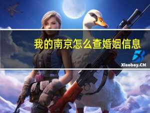我的南京怎么查婚姻信息