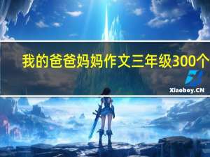 我的爸爸妈妈作文三年级300个字（我的爸爸妈妈 作文）