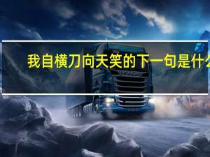 我自横刀向天笑的下一句是什么