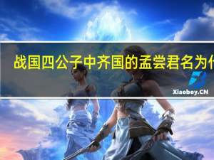 战国四公子中齐国的孟尝君名为什么