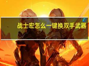 战士宏怎么一键换双手武器（战士换武器宏）