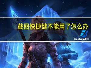 截图快捷键不能用了怎么办（截图快捷键）
