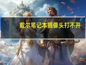 戴尔笔记本摄像头打不开