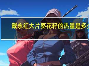 戴永红 大片葵花籽的热量是多少