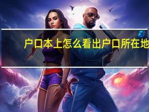 户口本上怎么看出户口所在地