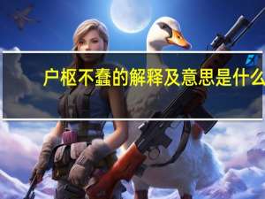 户枢不蠢的解释及意思是什么