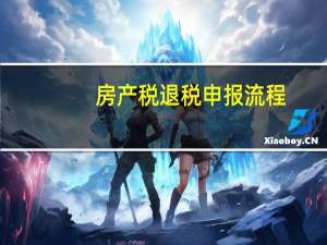 房产税退税申报流程