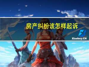 房产纠纷该怎样起诉