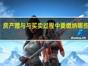 房产赠与与买卖过程中要缴纳哪些税费
