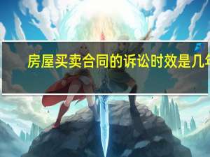 房屋买卖合同的诉讼时效是几年