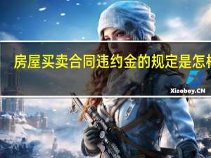 房屋买卖合同违约金的规定是怎样的