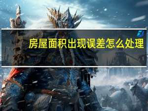 房屋面积出现误差怎么处理