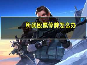 所买股票停牌怎么办