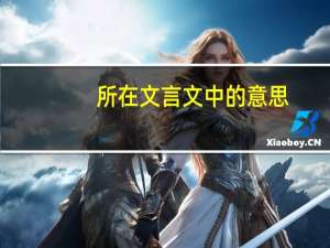 所在文言文中的意思