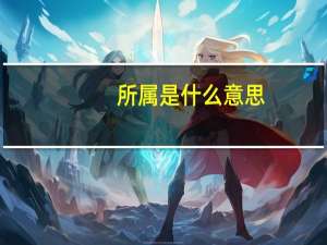 所属是什么意思