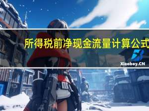 所得税前净现金流量计算公式