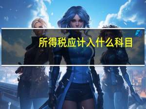 所得税应计入什么科目
