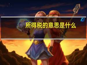 所得税的意思是什么
