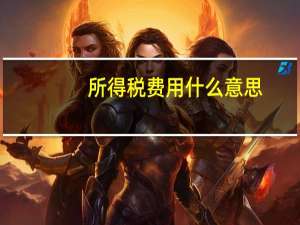 所得税费用什么意思