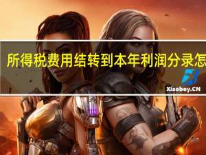 所得税费用结转到本年利润分录怎么转