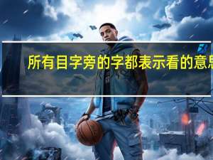 所有目字旁的字都表示看的意思