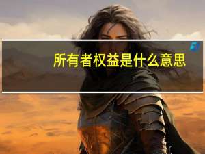 所有者权益是什么意思