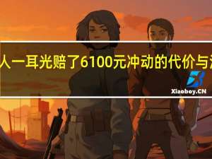 扇人一耳光赔了6100元 冲动的代价与法律教训