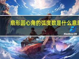 扇形圆心角的弧度数是什么意思