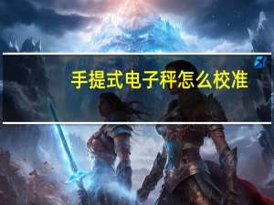 手提式电子秤怎么校准