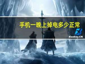 手机一晚上掉电多少正常