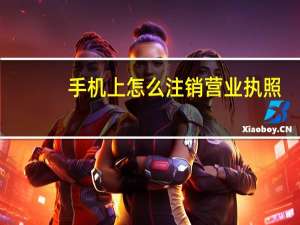 手机上怎么注销营业执照