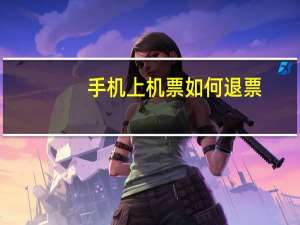 手机上机票如何退票