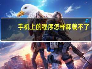 手机上的程序怎样卸载不了