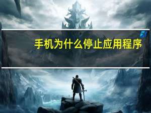 手机为什么停止应用程序