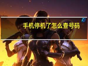 手机停机了怎么查号码