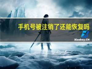 手机号被注销了还能恢复吗