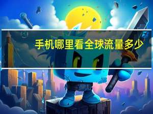 手机哪里看全球流量多少