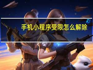 手机小程序受限怎么解除