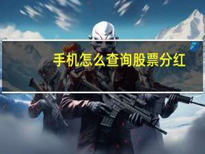 手机怎么查询股票分红