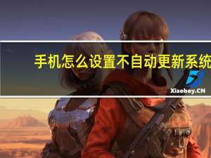 手机怎么设置不自动更新系统