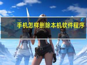 手机怎样删除本机软件程序